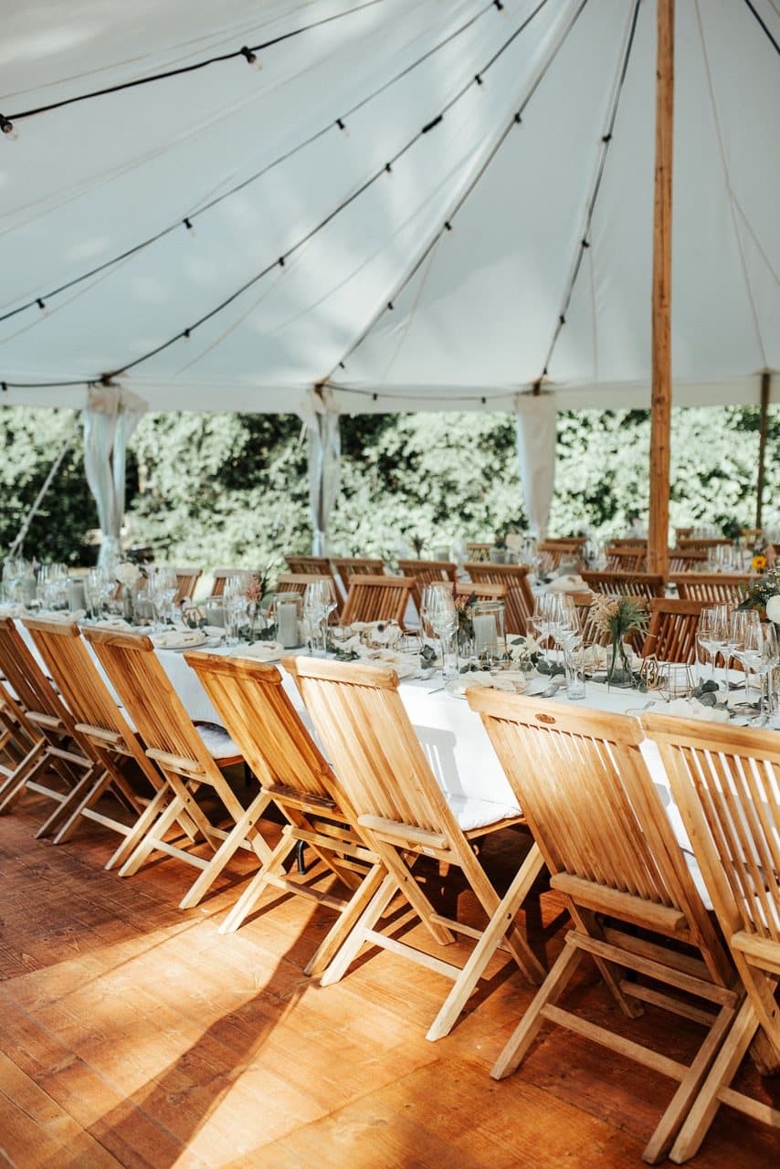 Fabric tent at a wedding near Winterthur